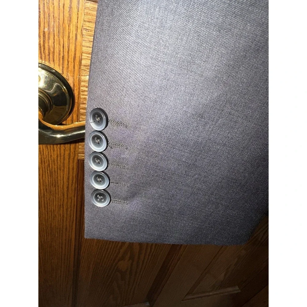 Tiglio Luxe Italian Lanificio Di Biella Men 2PC Suit Color‎ Gray Size 54L- 46x32